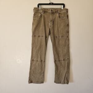 Prana Mens Slim Fit Green Casual 5 Pocket Pants Size 36x32 Chino Cotton Canvas